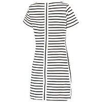 Robe rayée Tommy Bahama Jovanna blanche à rayures, modèle Tri-Blend, pour femme, aux couleurs des Raiders de Las Vegas.