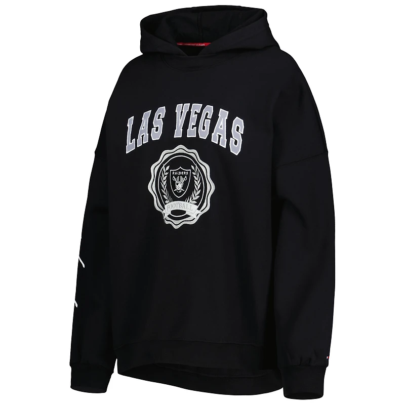 Sweat à capuche épaules tombantes Tommy Hilfiger Las Vegas Raiders Becca pour femme, noir