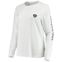 Women's Vineyard Vines White Las Vegas Raiders Helmet Long Sleeve T-Shirt