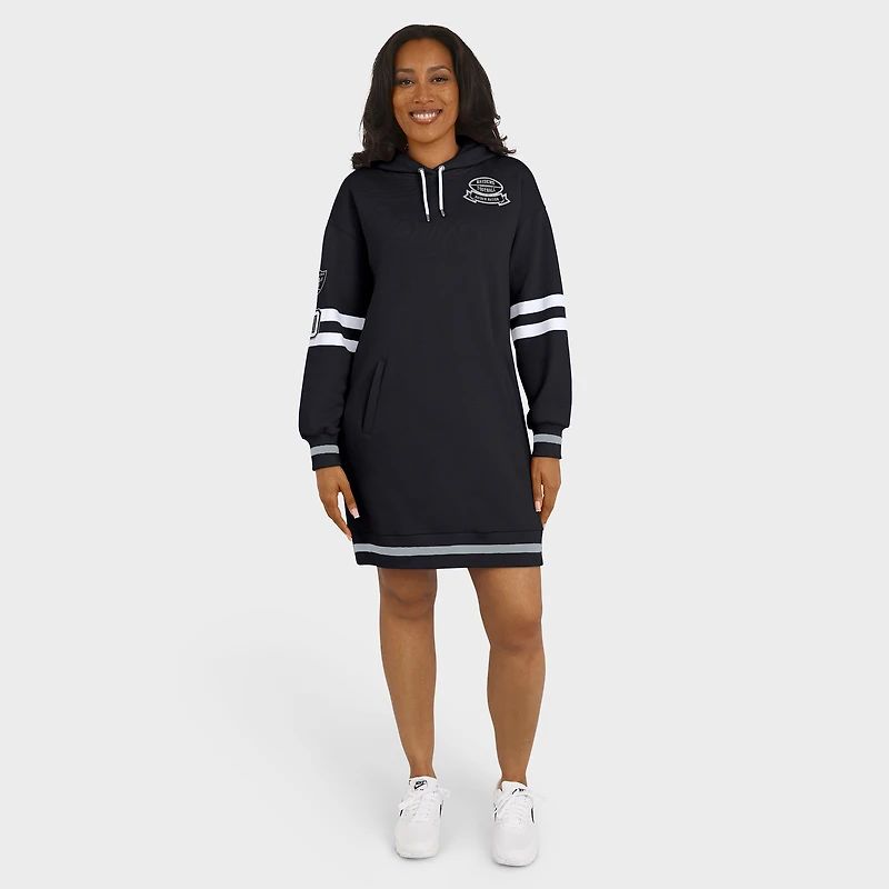 Robe à capuche noire pour femme WEAR by Erin Andrews, motif Las Vegas Raiders