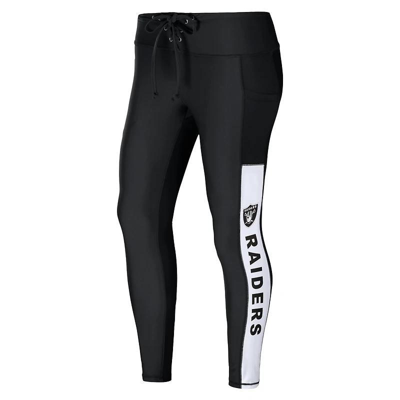 Legging noir WEAR by Erin Andrews des Las Vegas Raiders pour femmes