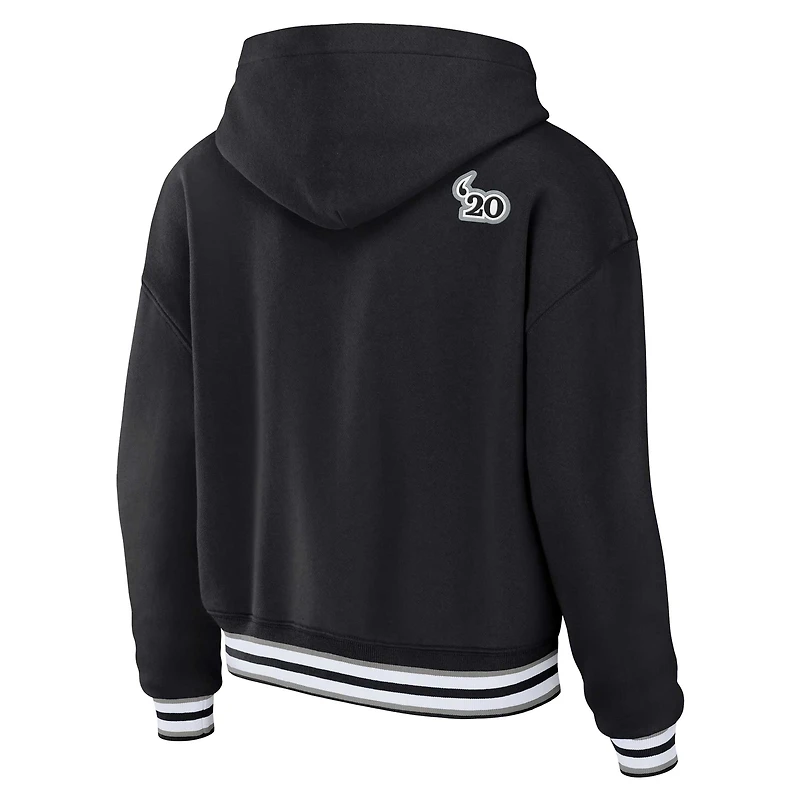 Sweat à capuche lacets grande taille noir Las Vegas Raiders pour femme WEAR by Erin Andrews