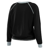 T-shirt à manches longues noué sur le devant noir WEAR by Erin Andrews pour femme