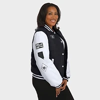 Doudoune noire à boutons-pression pour femme WEAR by Erin Andrews des Las Vegas Raiders