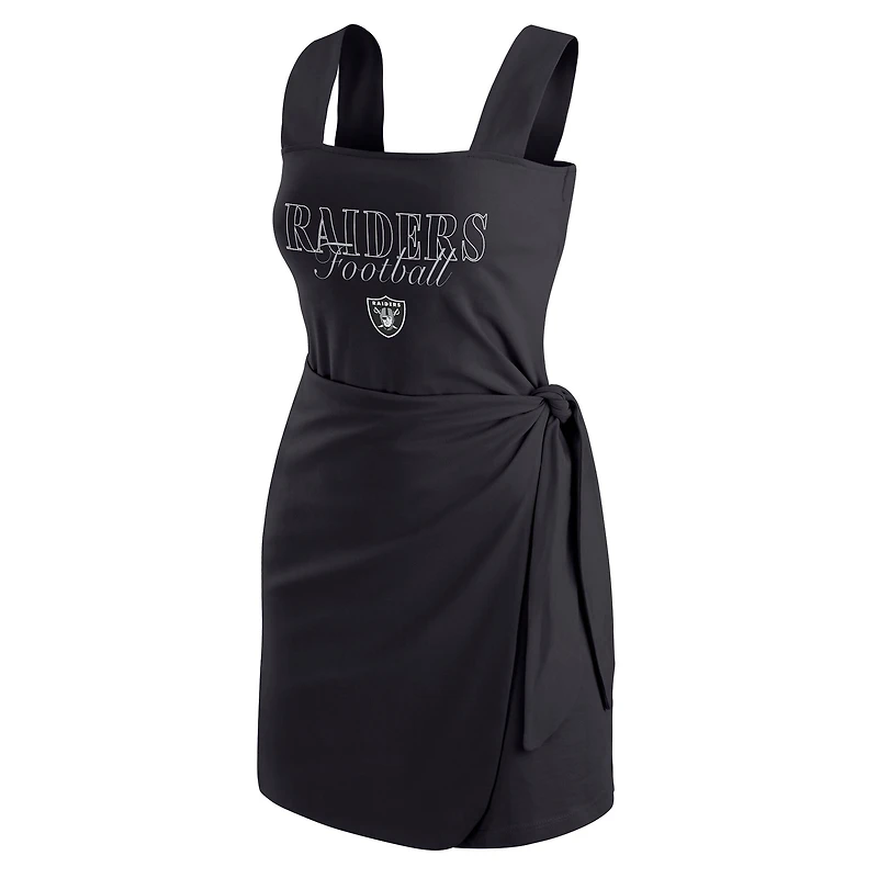 Women's WEAR by Erin Andrews  Black Las Vegas Raiders Wrap Dress