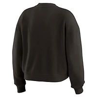 Ensemble de détente pour femme WEAR by Erin Andrews composé d'un t-shirt à manches longues et pantalon en tricot tri-blend crème Las Vegas Raiders