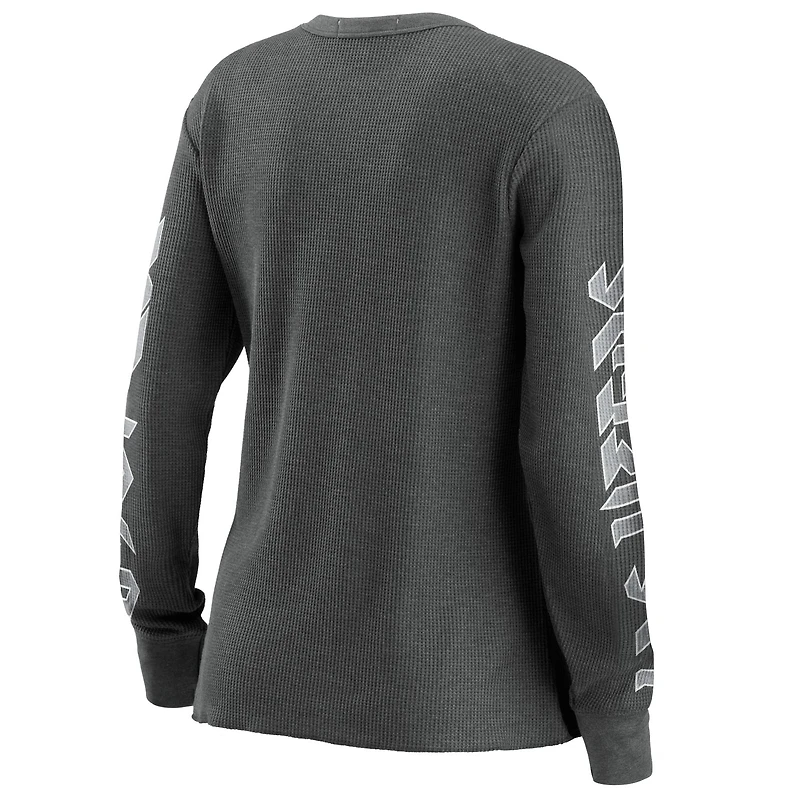 Women's WEAR by Erin Andrews Gray Las Vegas Raiders - Long Sleeve Thermal Top
