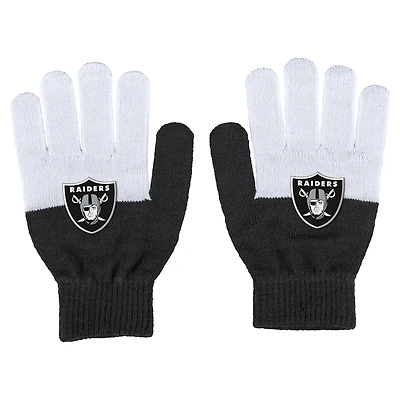 Gants color-block WEAR by Erin Andrews pour femme des Las Vegas Raiders