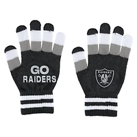 Ensemble écharpe et gants rayés WEAR by Erin Andrews pour femme des Las Vegas Raiders