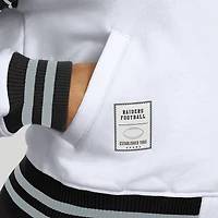 Veste polaire blanche à boutons-pression pour femme WEAR by Erin Andrews des Las Vegas Raiders