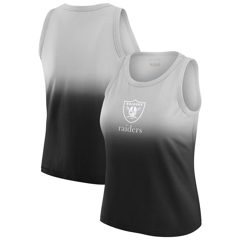 Women's WEAR by Erin Andrews x Gracie Hunt Black Las Vegas Raiders Ombre Tank Top