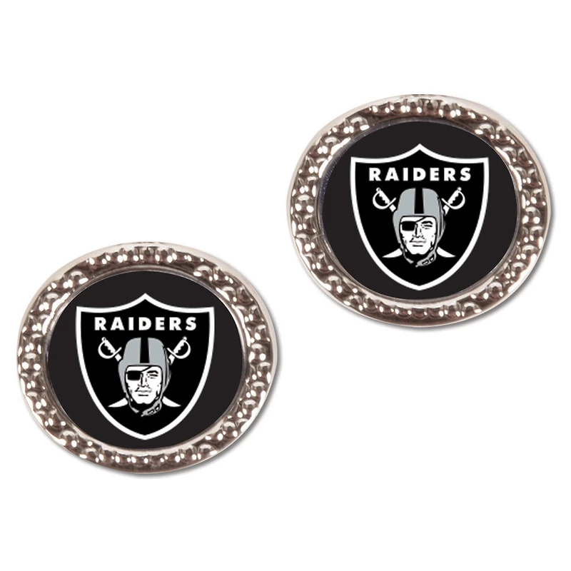 Boucles d'oreilles à tige ronde WinCraft Las Vegas Raiders pour femme