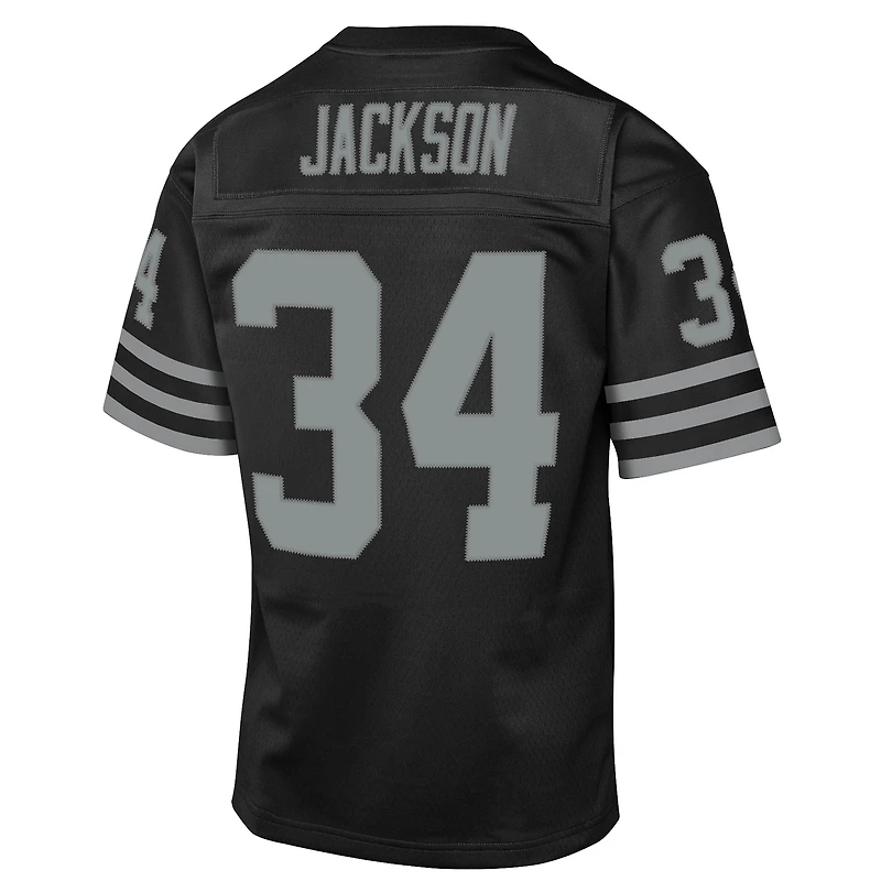 Maillot rétro Mitchell & Ness Bo Jackson noir des Las Vegas Raiders 1988 pour jeunes