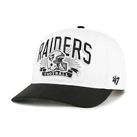 Casquette ajustable Prime Play Hitch blanche/noire pour jeunes des Las Vegas Raiders, modèle 47
