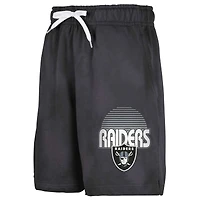 Short noir en French Terry blanchi au soleil pour jeunes Las Vegas Raiders Beach Bum