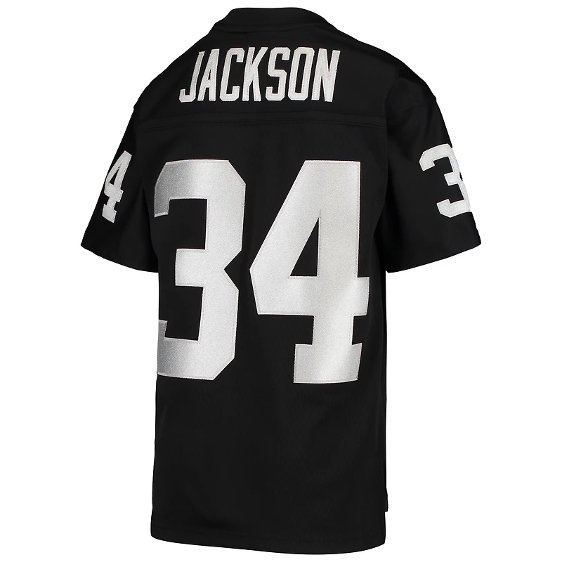 Maillot de joueur retraité Mitchell & Ness Bo Jackson noir Las Vegas Raiders 1988 Legacy pour jeunes