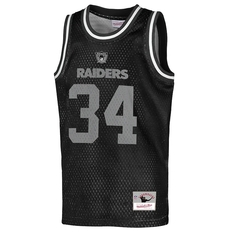 Maillot de basket-ball NFL noir Mitchell & Ness Bo Jackson des Las Vegas Raiders, joueur retraité