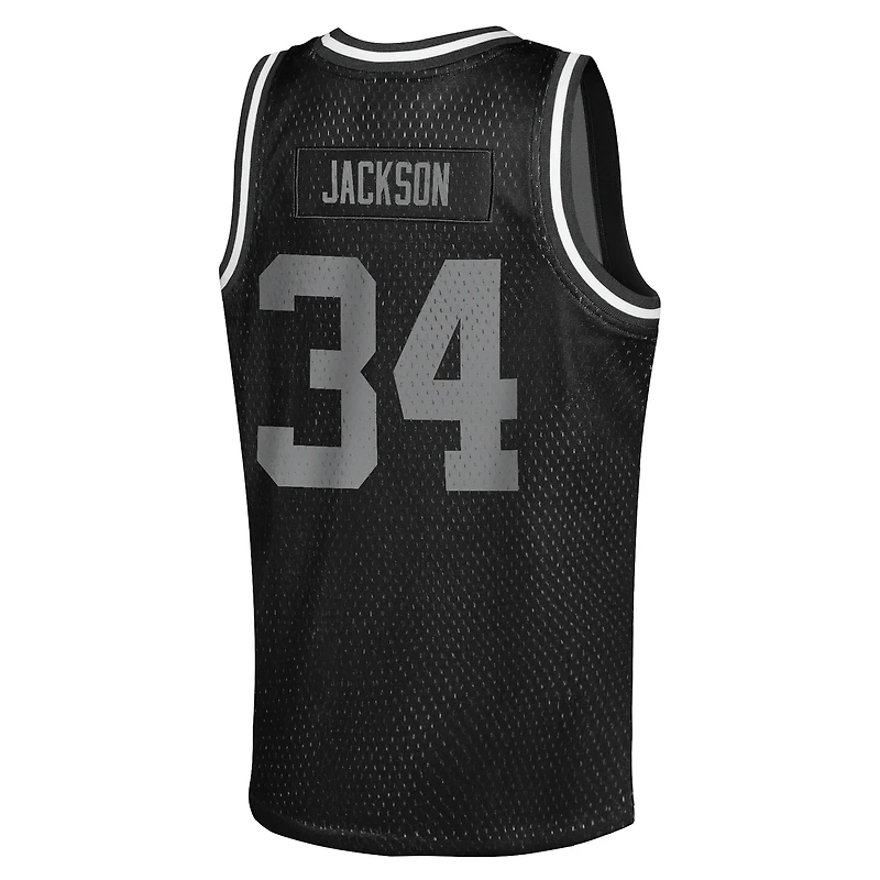 Youth Mitchell & Ness Bo Jackson Black Las Vegas Raiders Retired Player NFL Basketball Fashion Jersey