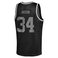 Youth Mitchell & Ness Bo Jackson Black Las Vegas Raiders Retired Player NFL Basketball Fashion Jersey