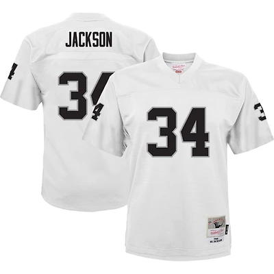 Maillot Mitchell & Ness Bo Jackson blanc Las Vegas Raiders 1988 pour joueur retraité