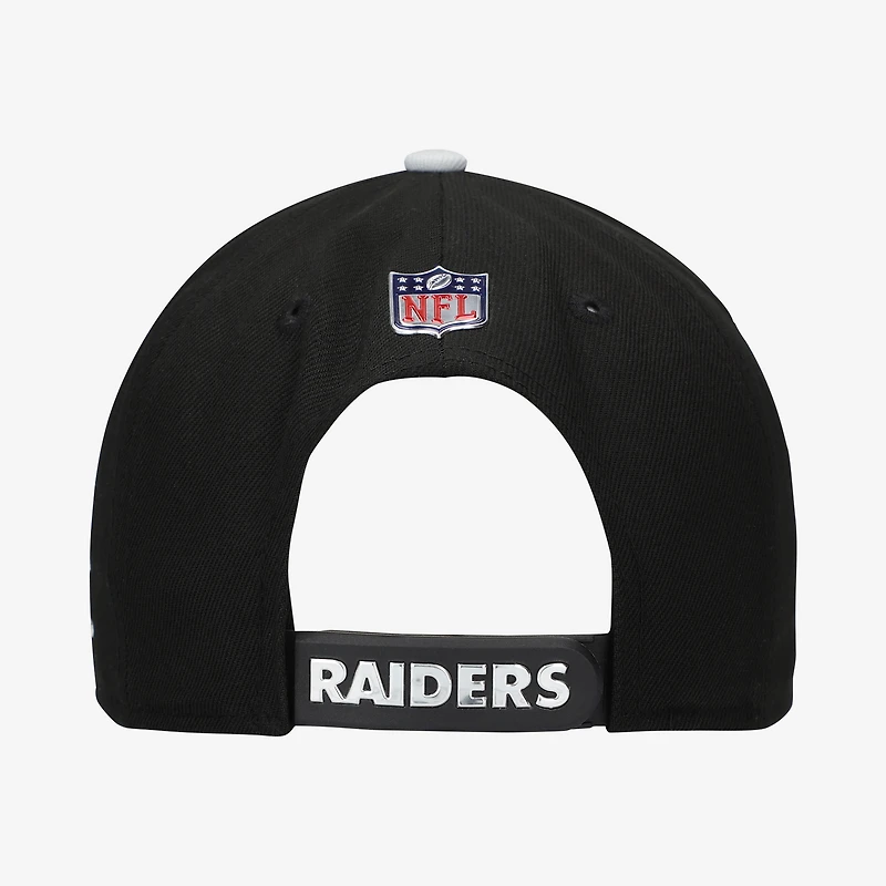 Youth New Era  Black/Silver Las Vegas Raiders 2026 NFL Draft Pre-Curved 9FIFTY Snapback Hat