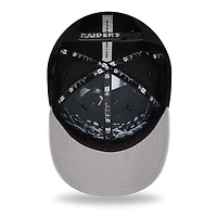 Youth New Era  Black/Silver Las Vegas Raiders 2026 NFL Draft Pre-Curved 9FIFTY Snapback Hat