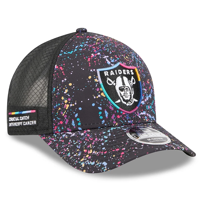 Casquette ajustable 9FORTY NFL Crucial Catch 2025 des Las Vegas Raiders de New Era pour jeunes