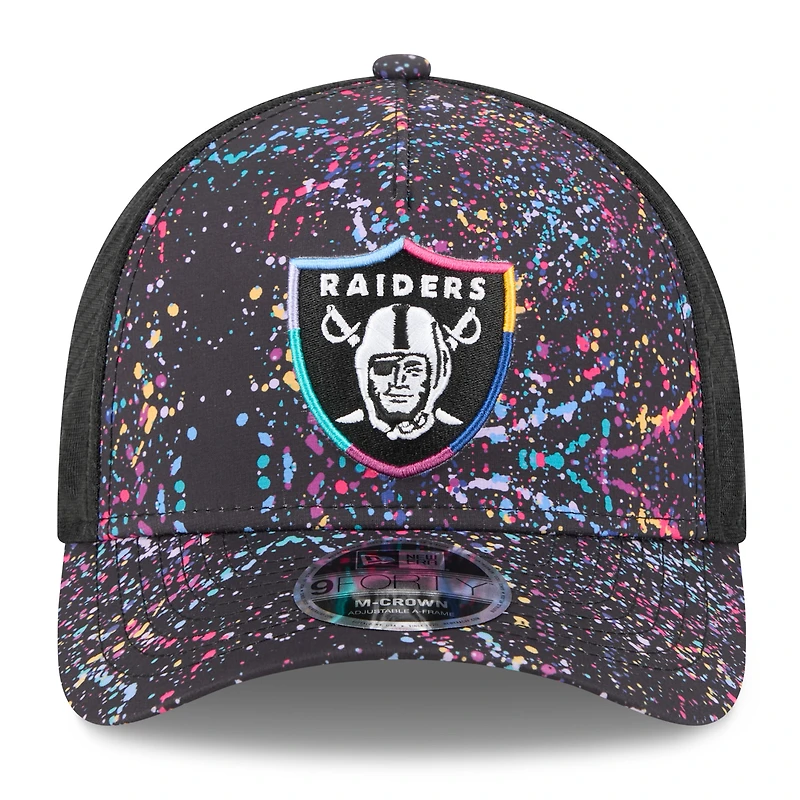 Casquette ajustable 9FORTY NFL Crucial Catch 2025 des Las Vegas Raiders de New Era pour jeunes