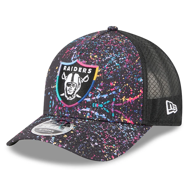 Casquette ajustable 9FORTY NFL Crucial Catch 2025 des Las Vegas Raiders de New Era pour jeunes