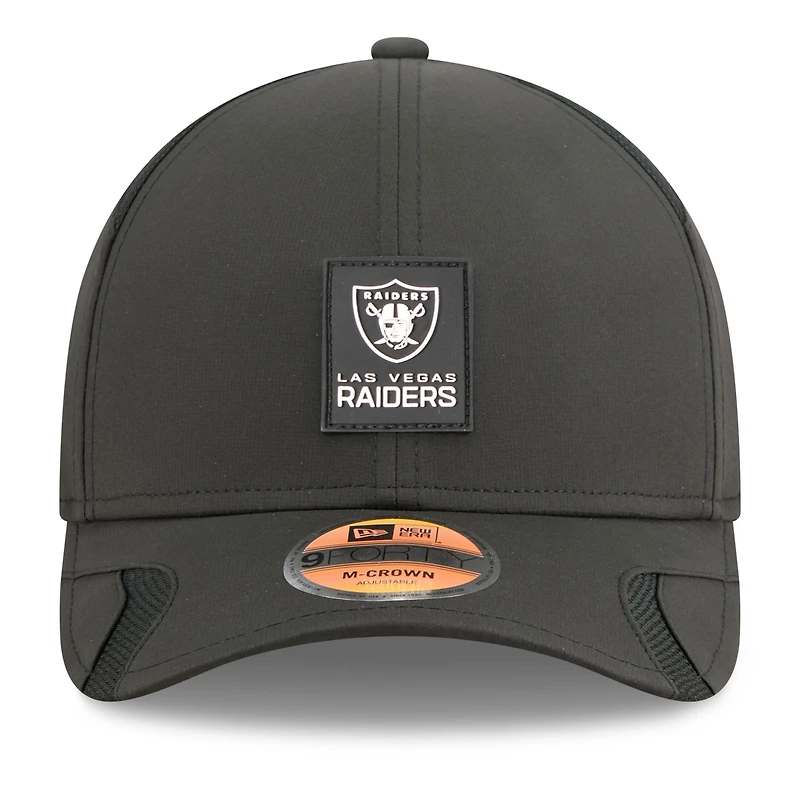 Youth New Era Black Las Vegas Raiders 2025 Sideline 9FORTY Adjustable Hat