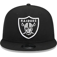 Casquette 9FIFTY Snapback pour jeune Las Vegas Raiders Main Trucker noire New Era