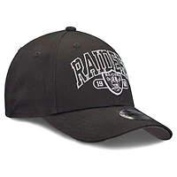 Youth New Era Black Las Vegas Raiders Outline 9FORTY Adjustable Hat