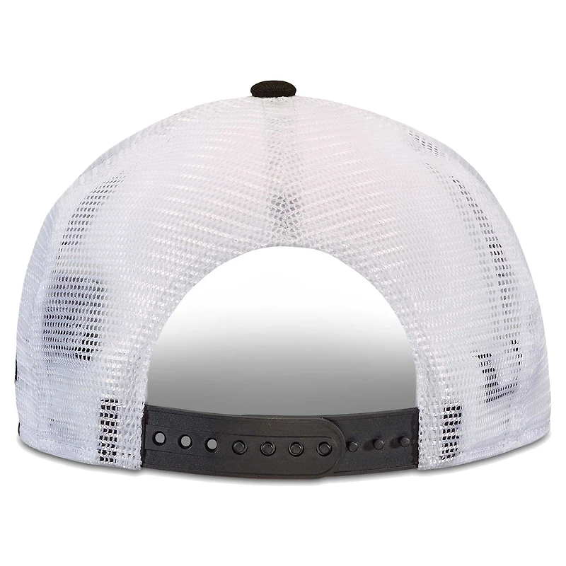 Youth New Era Black Las Vegas Raiders Tear 9FIFTY Trucker Snapback Hat