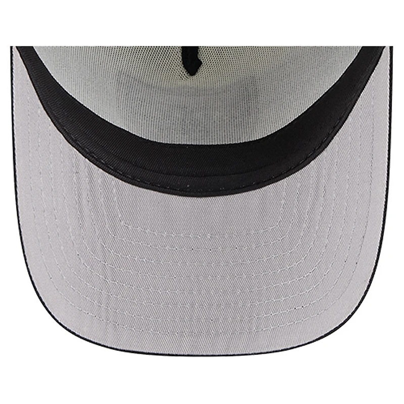 Youth New Era Cream/Black Las Vegas Raiders Banner 9FIFTY A-Frame Adjustable Trucker Hat