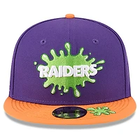 Youth New Era Purple/Orange Las Vegas Raiders Nickelodeon Slime 9FIFTY Snapback Hat