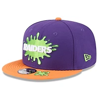 Youth New Era Purple/Orange Las Vegas Raiders Nickelodeon Slime 9FIFTY Snapback Hat