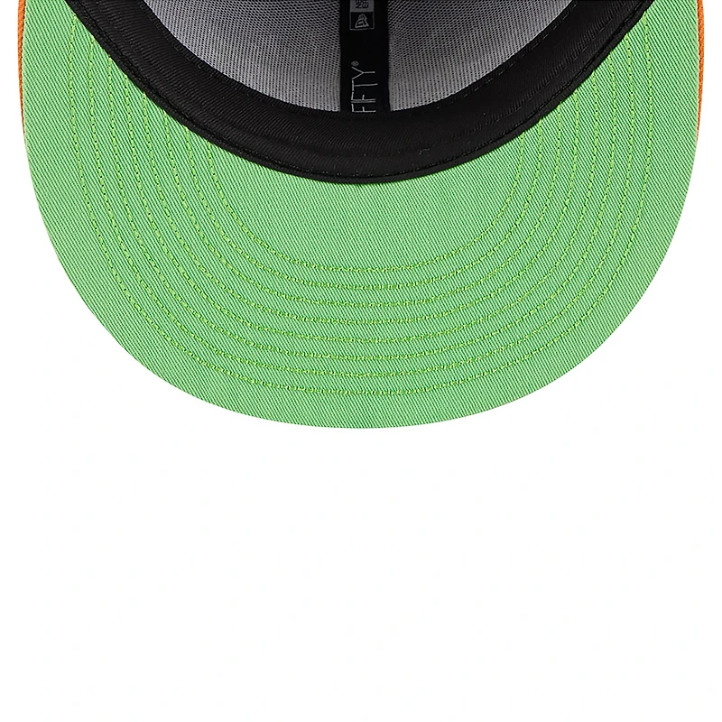 Casquette Snapback Nickelodeon Slime 9FIFTY violette/orange New Era pour jeune des Las Vegas Raiders