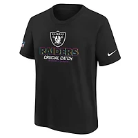 T-shirt Nike noir pour jeunes Las Vegas Raiders 2024 NFL Crucial Catch