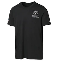 Youth Nike Black Las Vegas Raiders 2025 NFL Crucial Catch Tri-Blend Dri-FIT T-Shirt