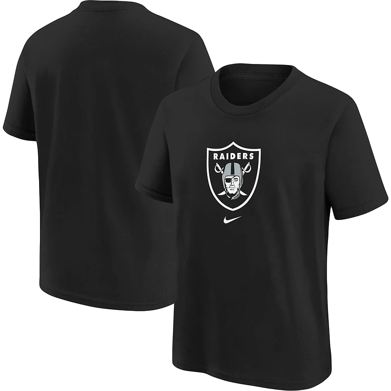 T-shirt Nike noir avec logo des Las Vegas Raiders pour jeunes