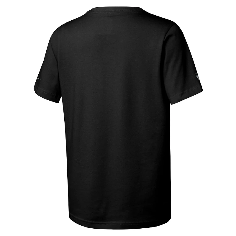 T-shirt Nike noir pour jeune des Las Vegas Raiders, équipe de touche