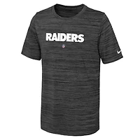 T-shirt Nike Las Vegas Raiders Team Sideline Velocity Performance noir pour jeune
