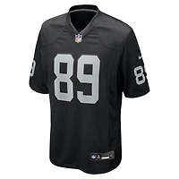 Maillot de match Nike Brock Bowers noir pour jeune des Las Vegas Raiders