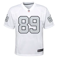 Maillot Nike Brock Bowers blanc pour jeunes des Las Vegas Raiders, match alternatif