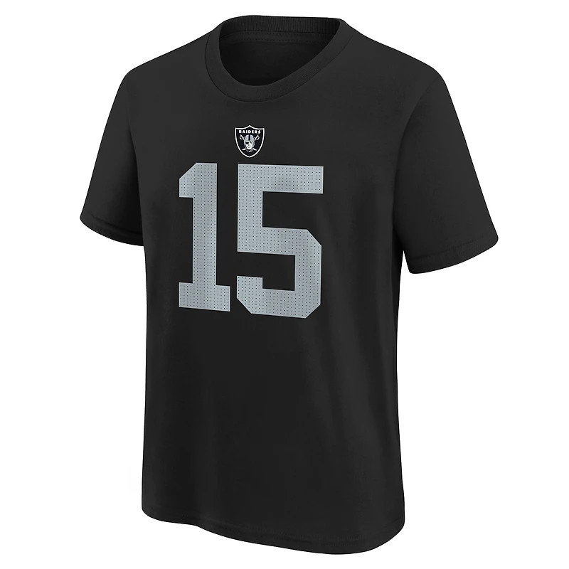 Youth Nike Fernando Mendoza Black Las Vegas Raiders Name & Number T-Shirt