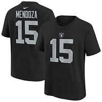Youth Nike Fernando Mendoza Black Las Vegas Raiders Name & Number T-Shirt
