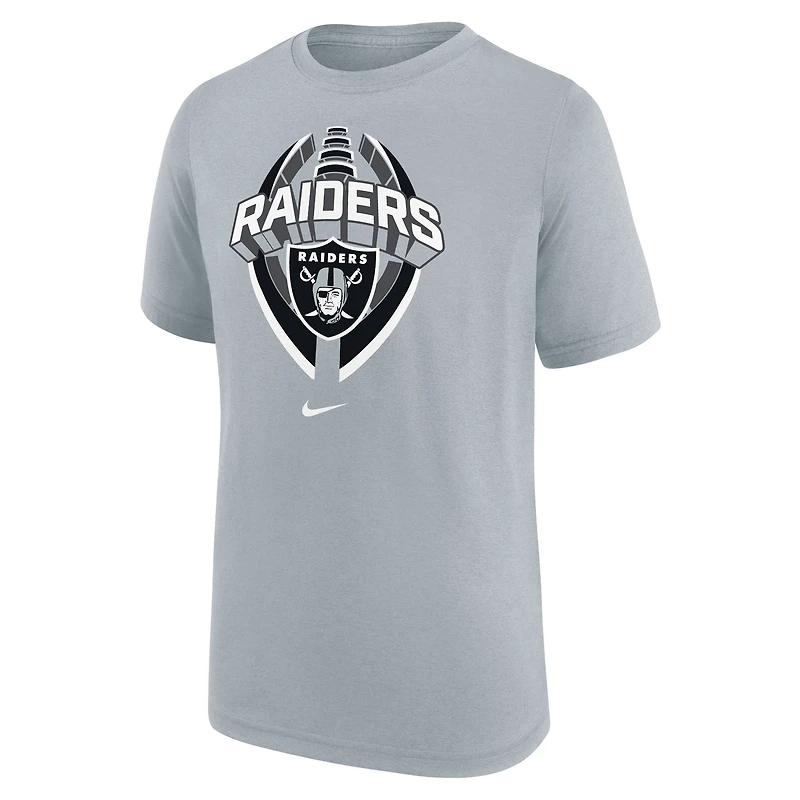 T-shirt Nike gris pour jeune Las Vegas Raiders Icon Legend