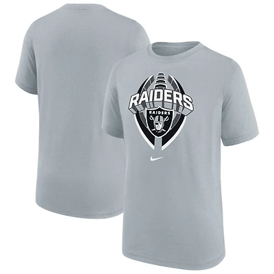T-shirt Nike gris pour jeune Las Vegas Raiders Icon Legend