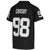 Maillot Nike Maxx Crosby noir pour jeune des Las Vegas Raiders
