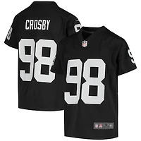 Maillot Nike Maxx Crosby noir pour jeune des Las Vegas Raiders